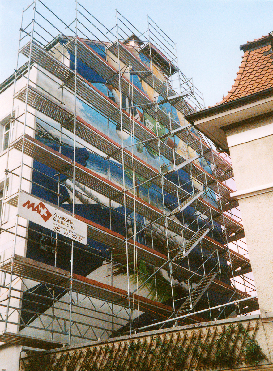 Entstehung Wandbild UBS Grenchen